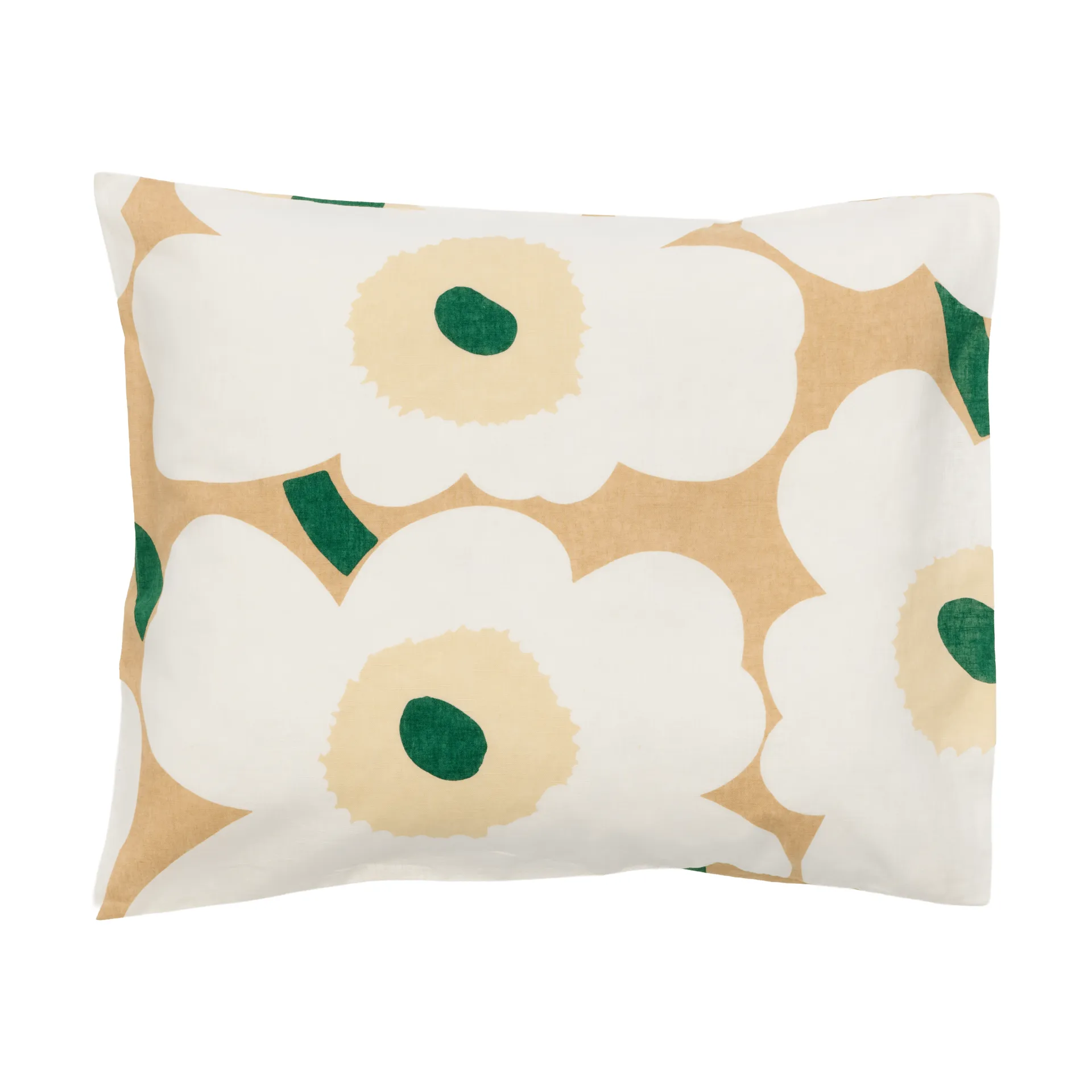 Capa de almofada Unikko Ralli 50x60 cm, Sand-off white-hay-emerald Marimekko