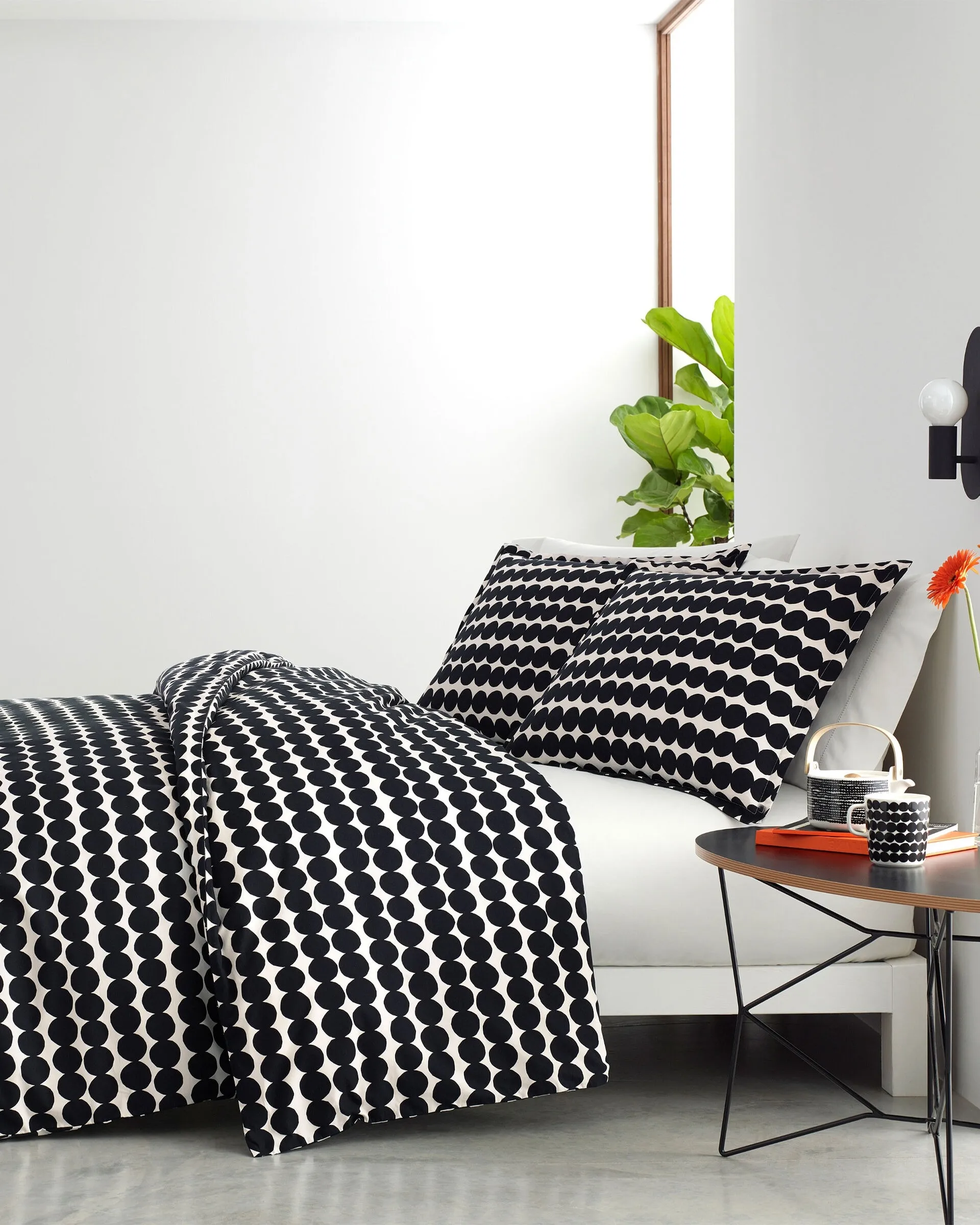 Capa de edredão Räsymatto 210x150 cm, Preto-branco Marimekko