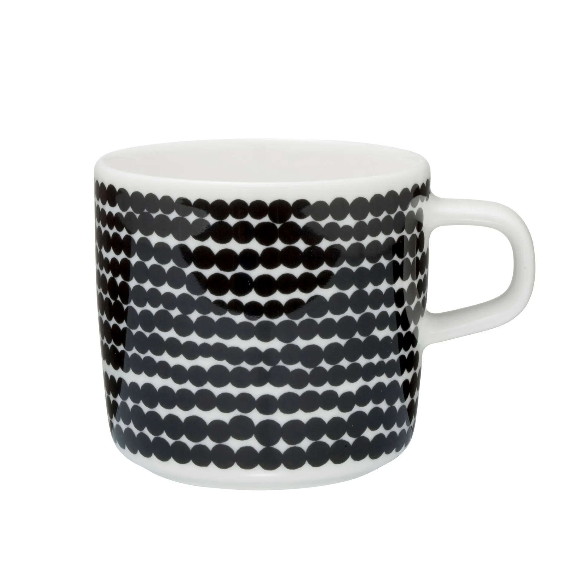 Chávena de café Räsymatto 20 cl, preto-branco Marimekko