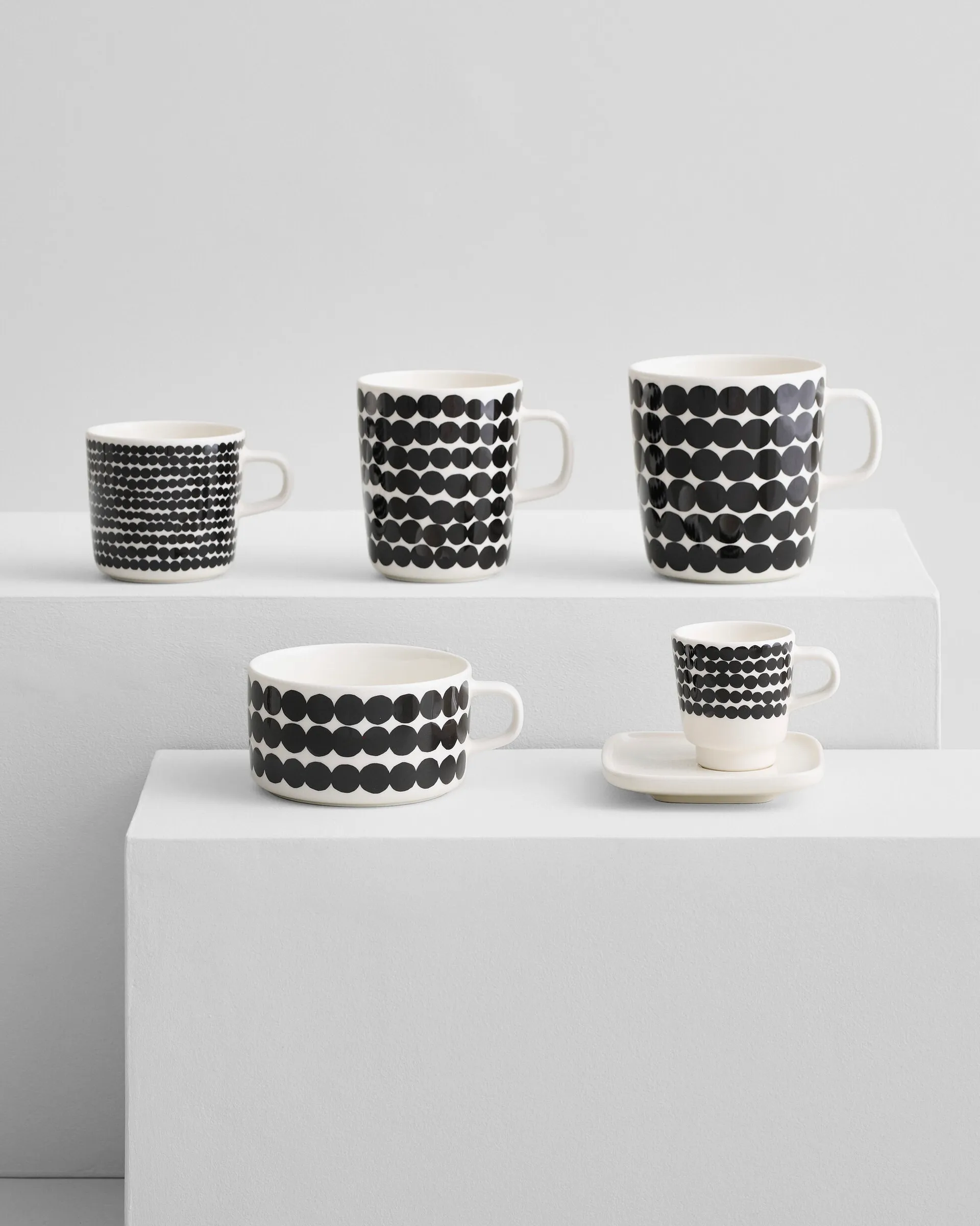 Chávena de expresso Räsymatto, preto-branco Marimekko