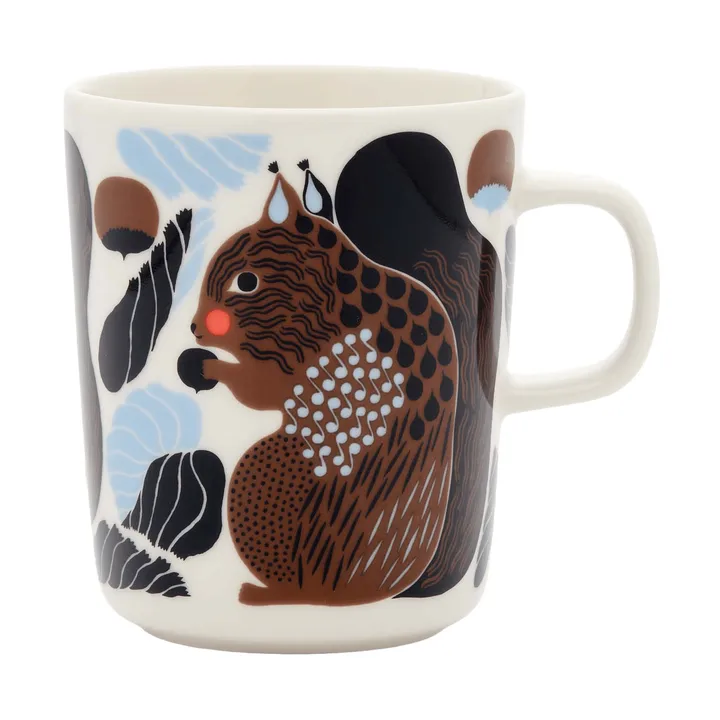 Chávena Kurre 25 cl - White-brown-black-light blue - Marimekko