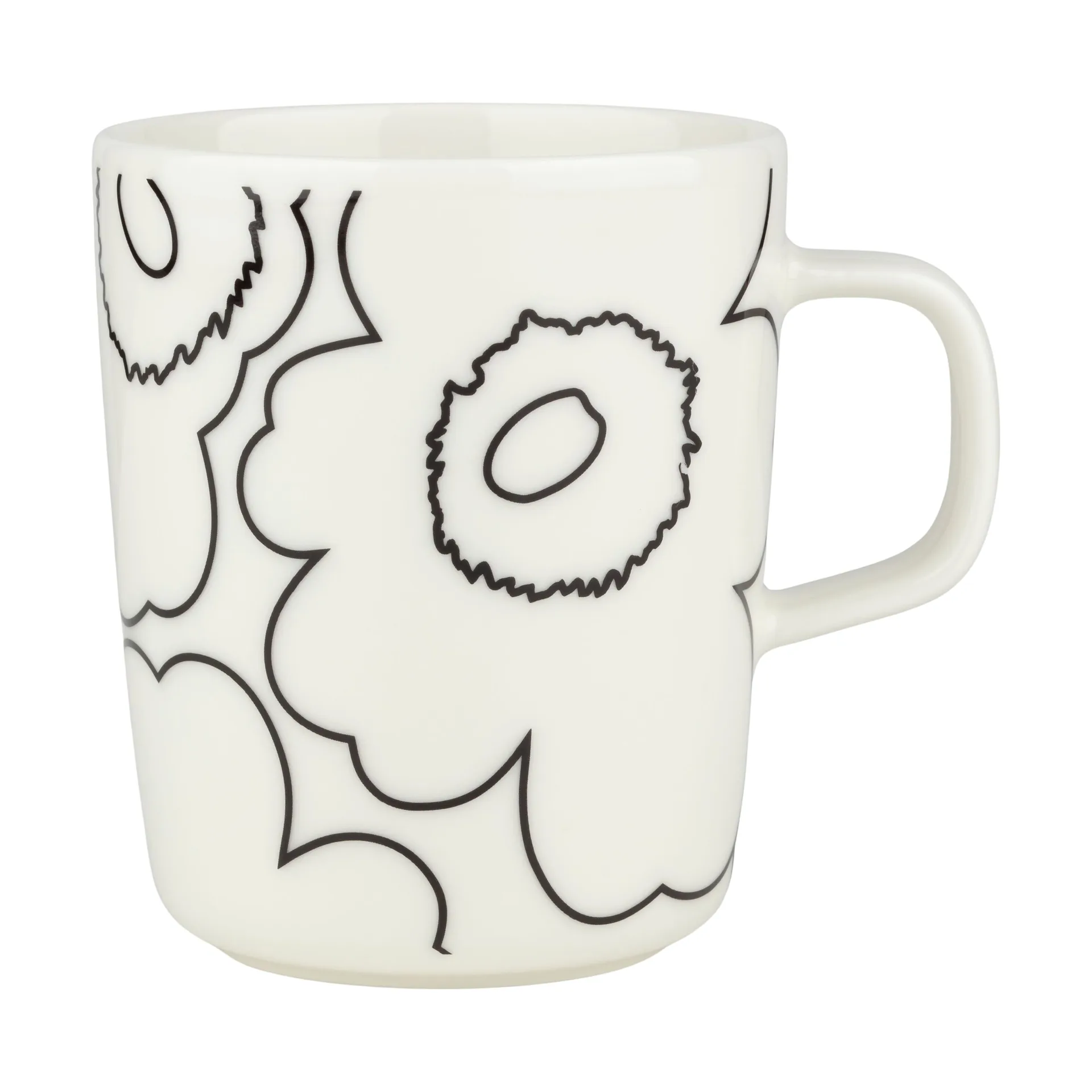 Chávena Piirto Unikko Oivo 250 ml, White-black Marimekko