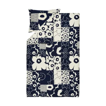 Colcha Unikko kollaasi 150x210 cm - Off-white-dark blue - Marimekko