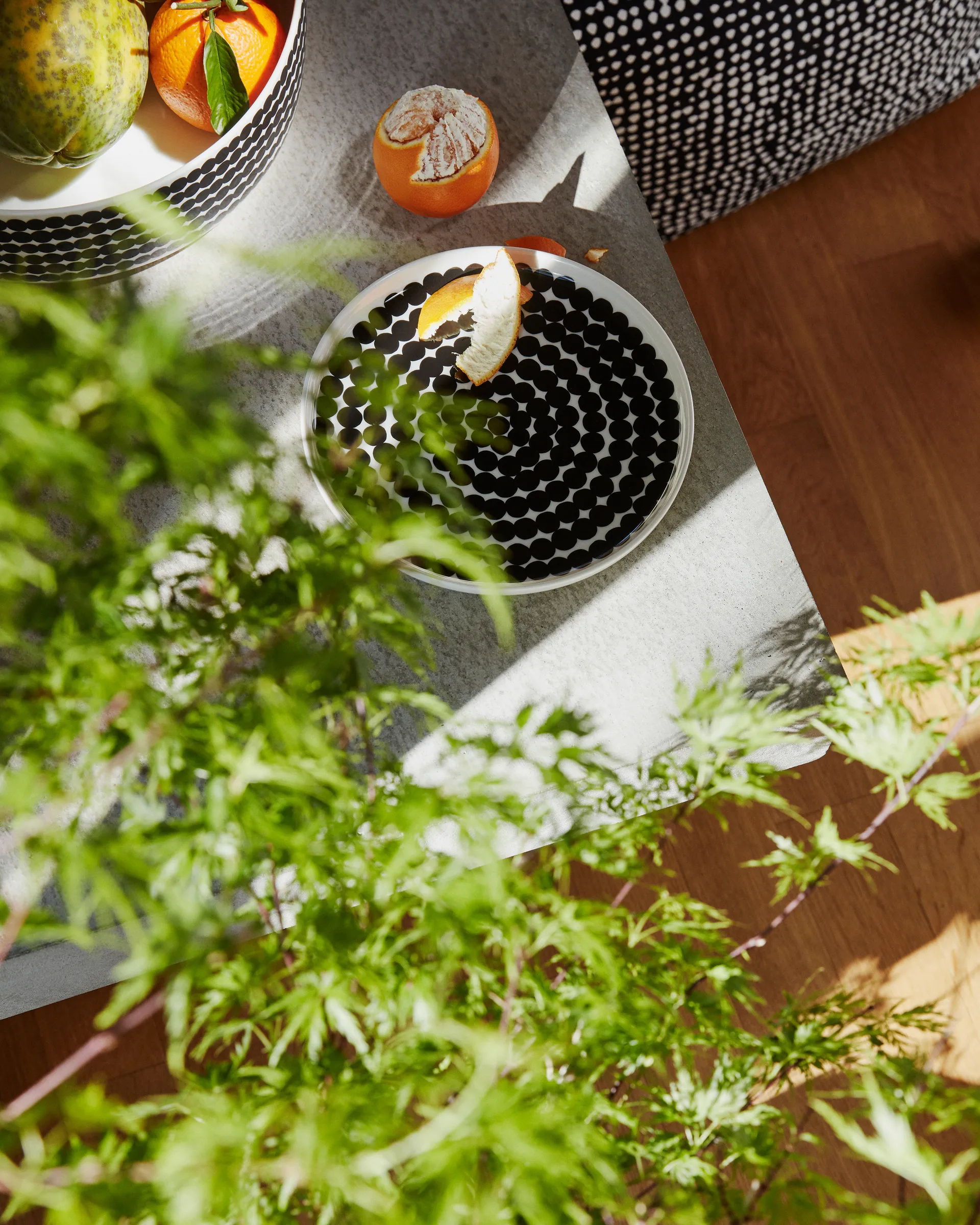 Conjunto de pequeno almoço Räsymatto, White-black Marimekko