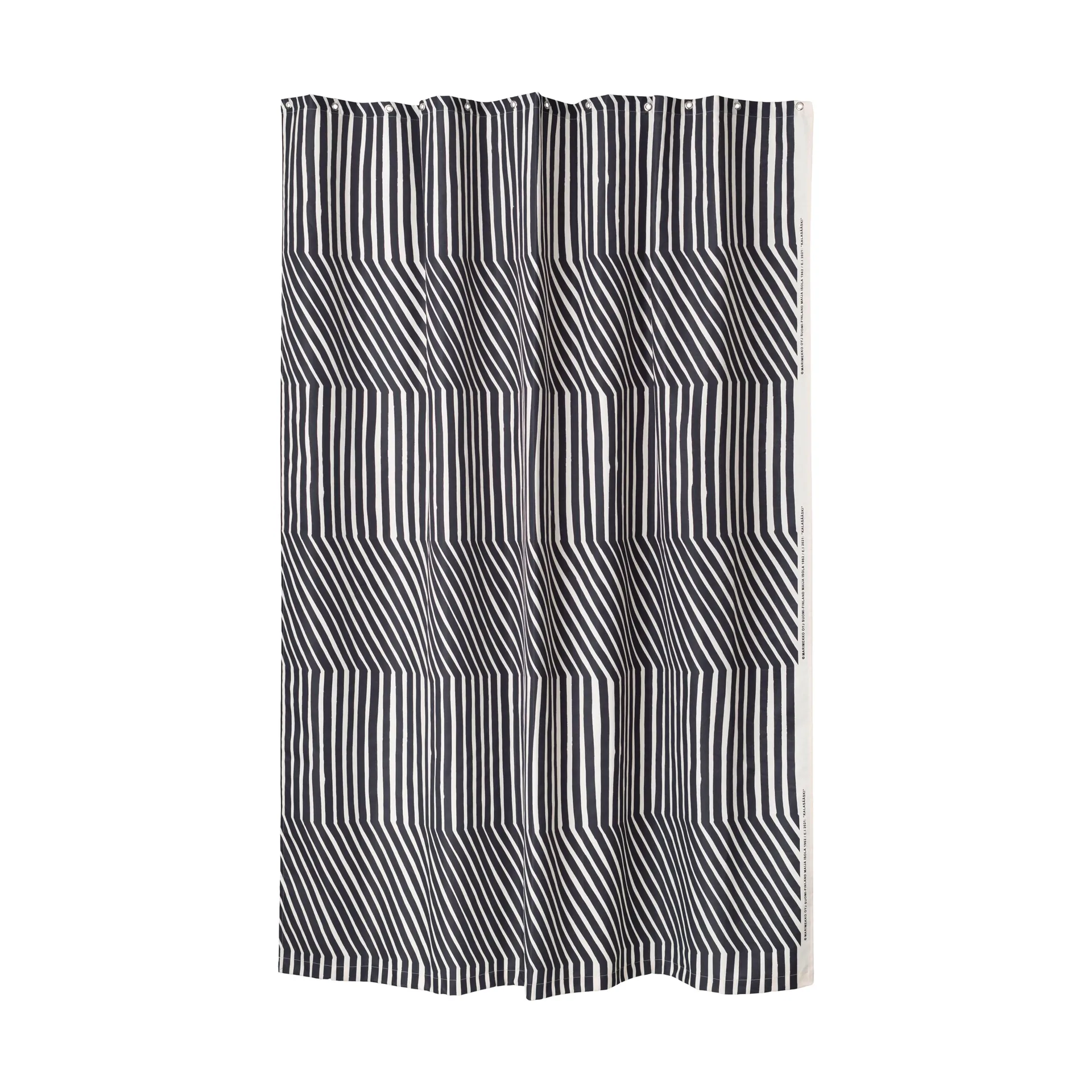 Cortina de chuveiro Kalasääski 180x200 cm, Off white-charcoal Marimekko
