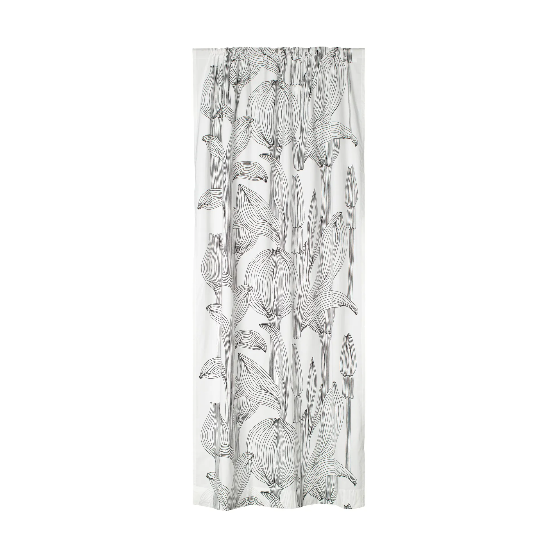 Cortina Kukat Puhkeavat 135x245 cm, White-black Marimekko