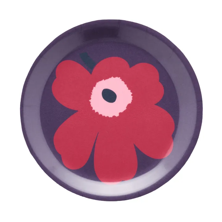 Descanso de copo Unikko - Ameixa-arando-rosa, Ø11 cm - Marimekko