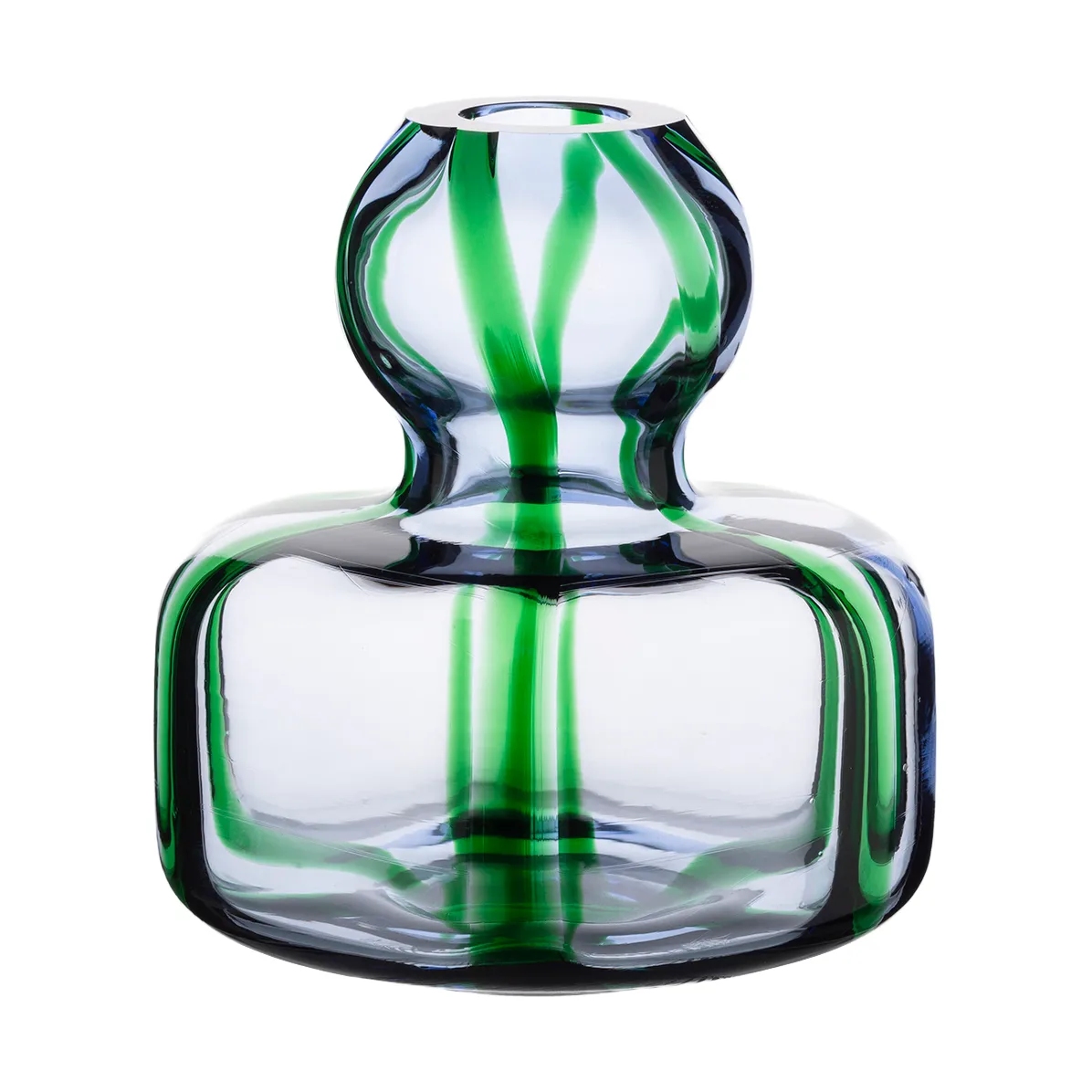 Flower vaso Ø10 cm, Light blue-green-filigree Marimekko