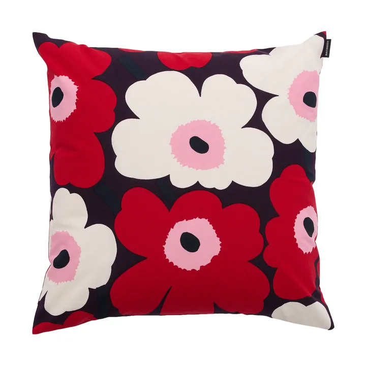 Fronha Pieni unikko 50x50 cm - Plum-cranberry-off white-rose - Marimekko