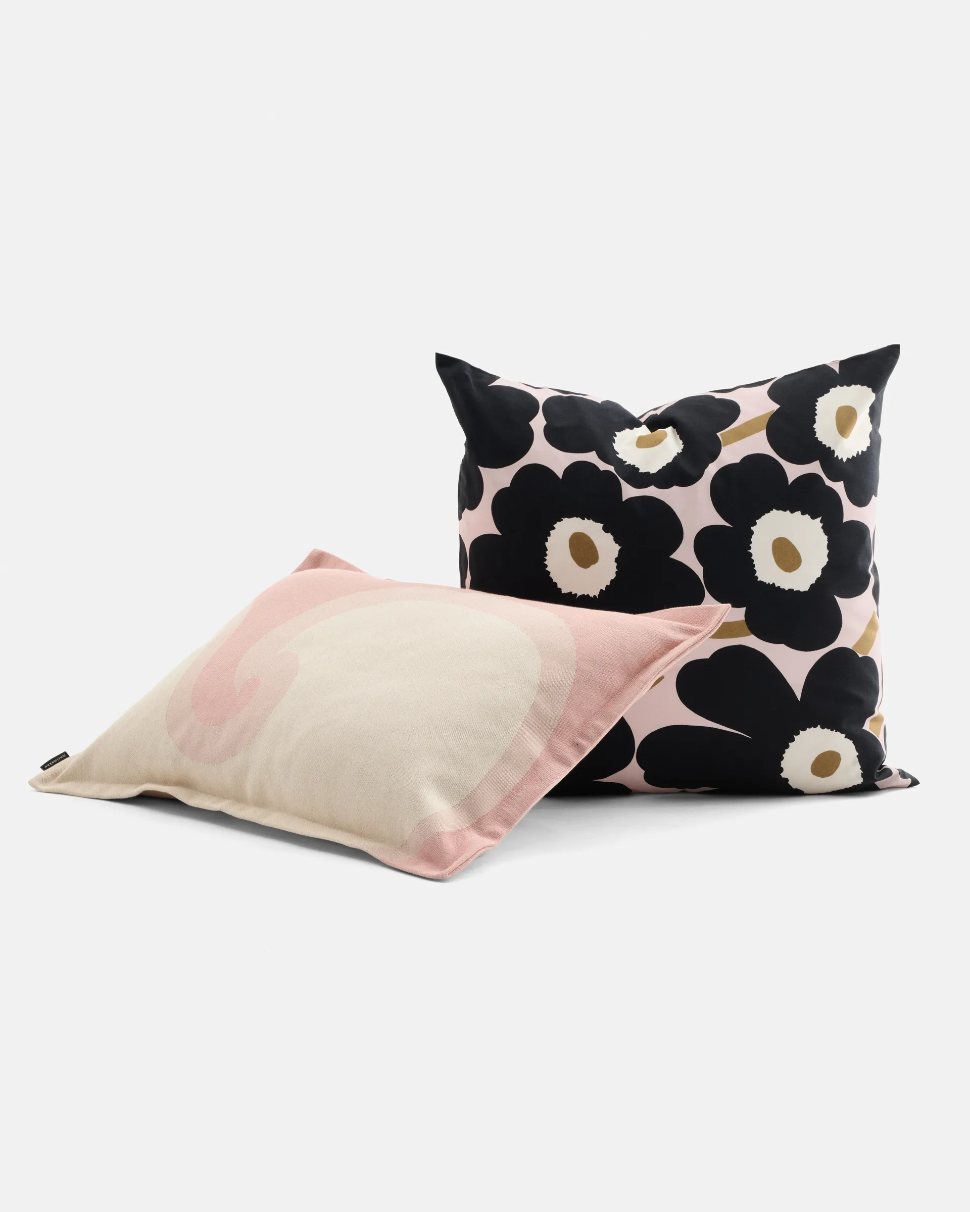 Fronha Pieni unikko 50x50 cm, Rosa – carvão – castanho claro Marimekko