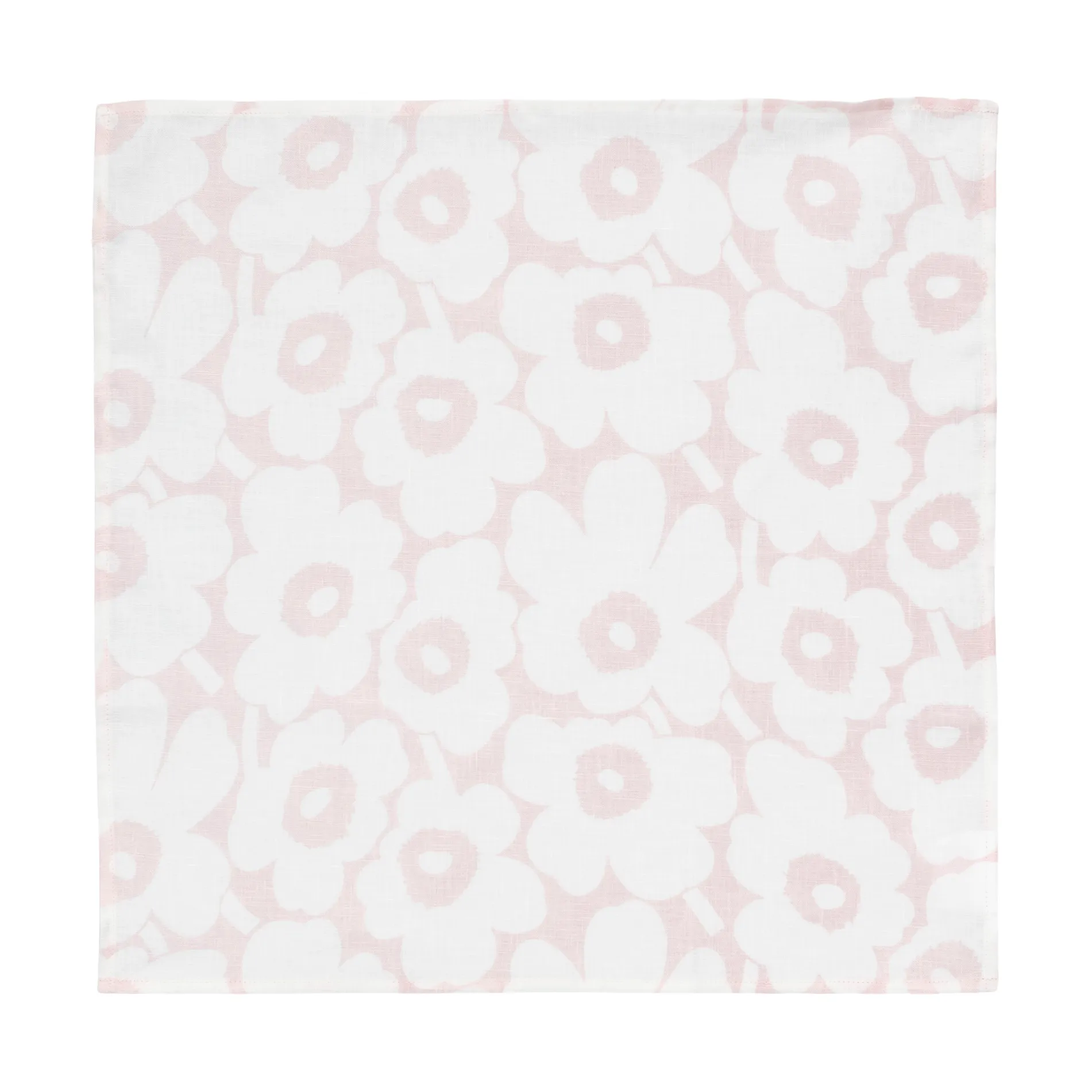 Guardanapo de tecido Mini unikko 43x43 cm, Branco-rosa Marimekko