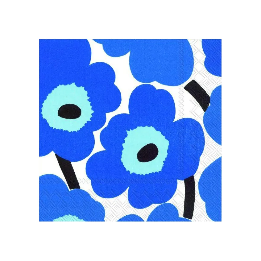 Guardanapo Unikko 40x40 cm, conjunto de 20, azul Marimekko