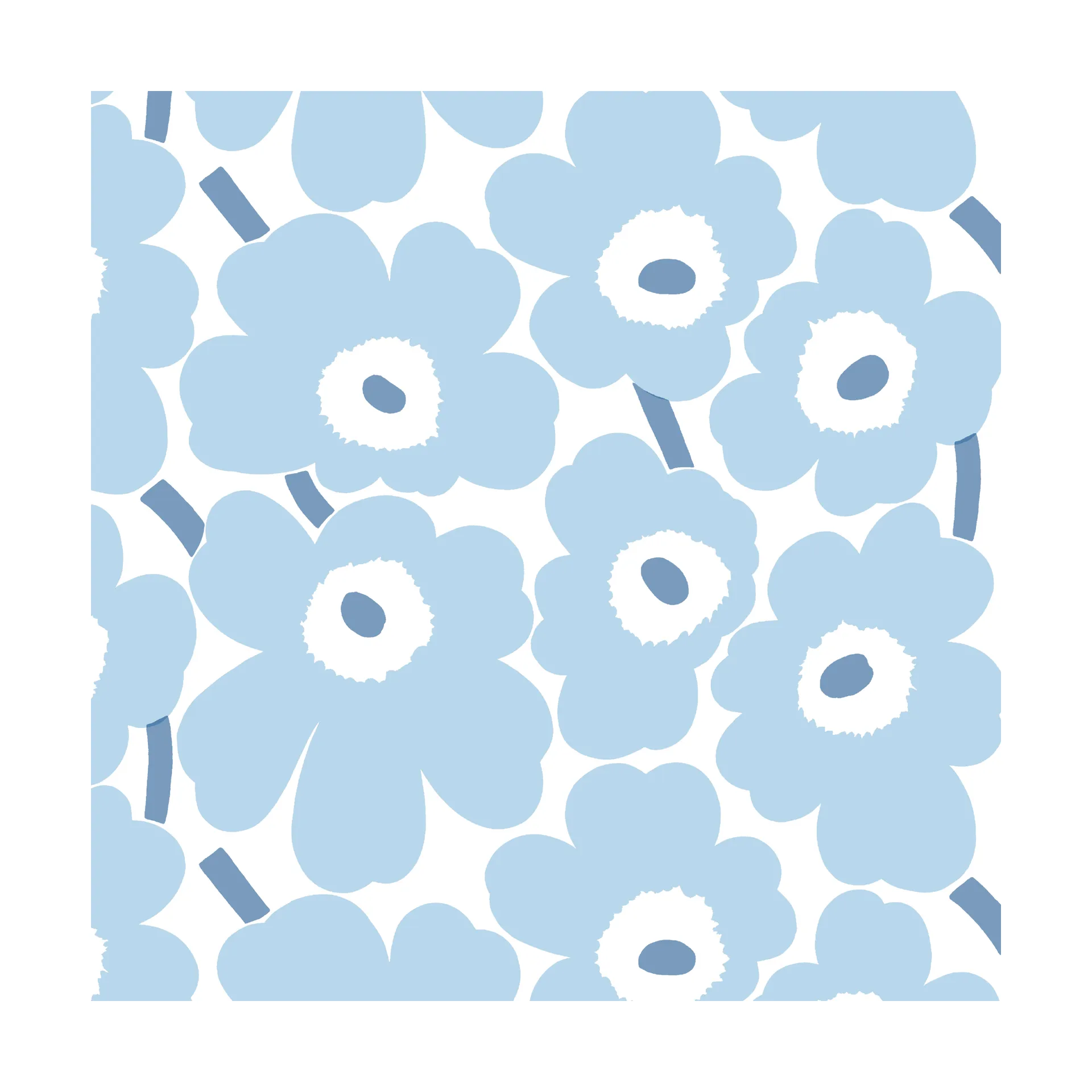 Guardanapos Mini Unikko, 20 unid., Light Blue-White Marimekko