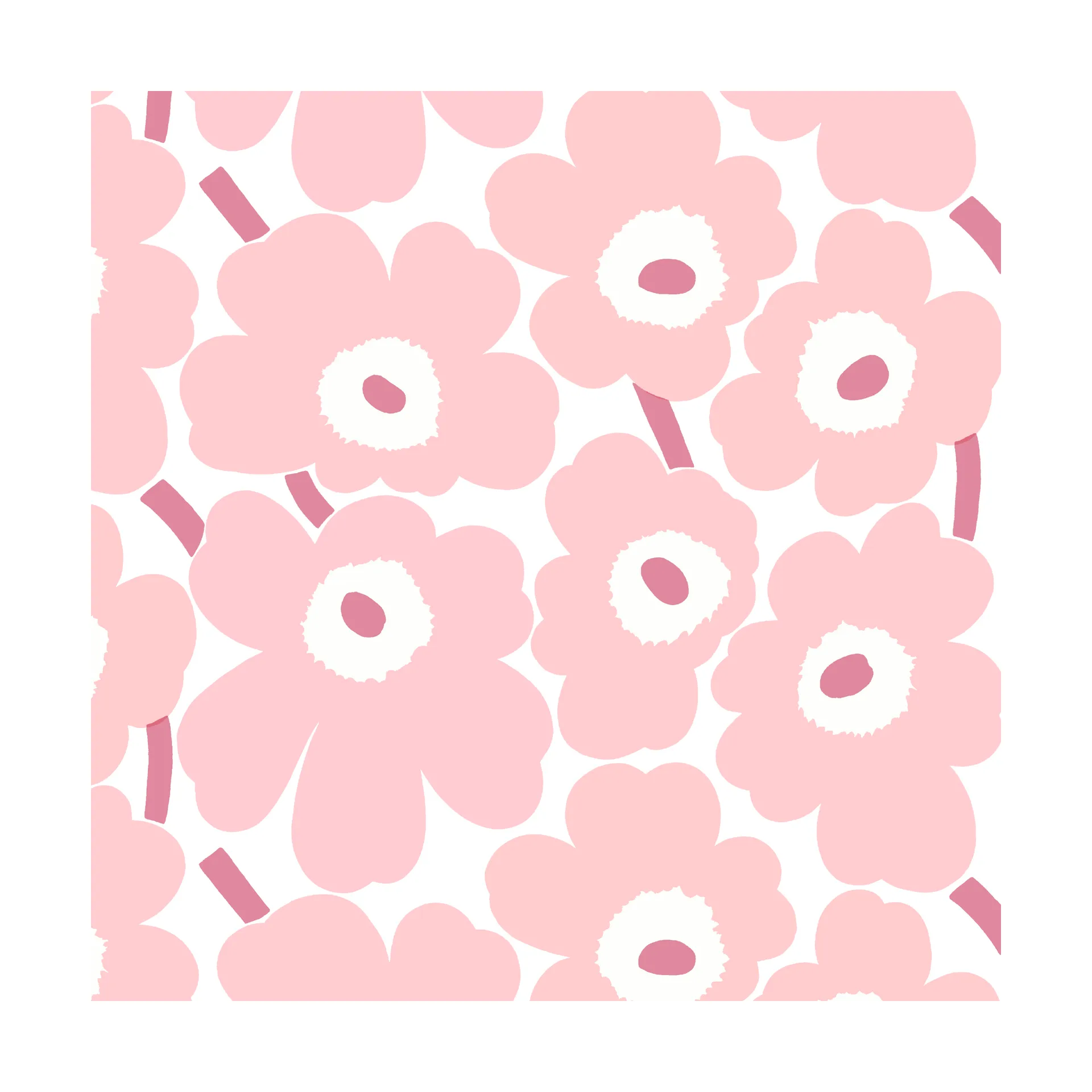 Guardanapos Mini Unikko, 20 unid., Light Pink Marimekko