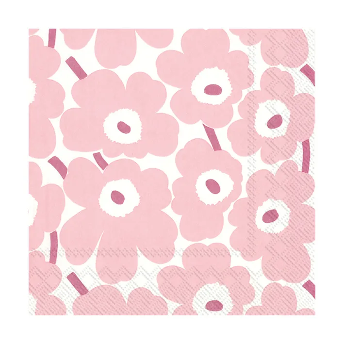 Guardanapos Mini Unikko, 20 unid., Light Rose Marimekko