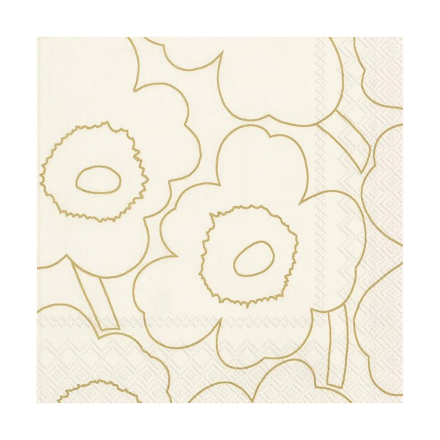 Guardanapos Piirto Unikko 33x33 cm 20-unid., Ouro Marimekko