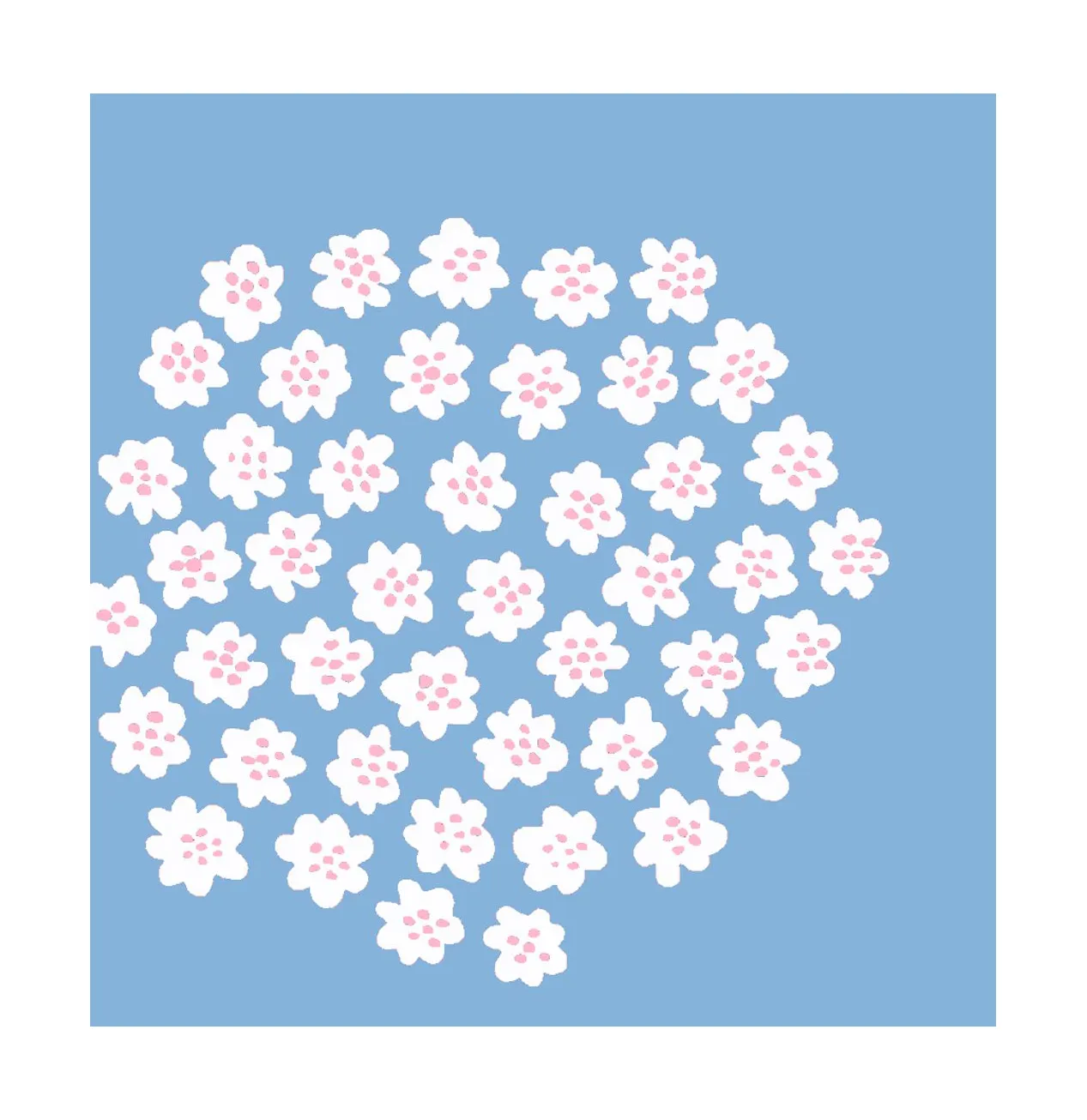 Guardanapos Puketti 33x33 cm 20-unid., Light Blue Marimekko