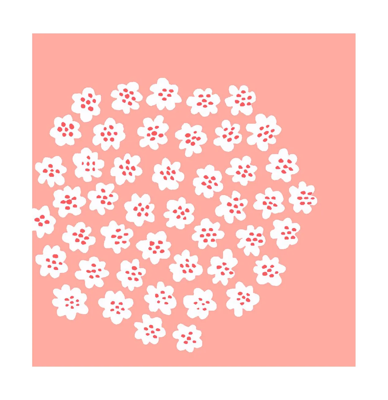 Guardanapos Puketti 33x33 cm 20-unid., Rosa Marimekko