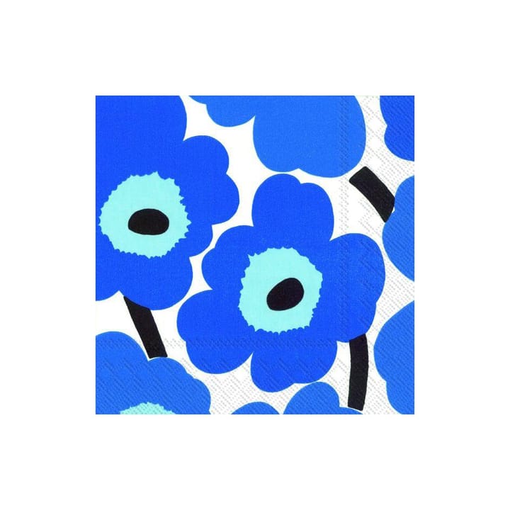 Guardanapos Unikko 33x33 cm, 20 unid. - azul - Marimekko