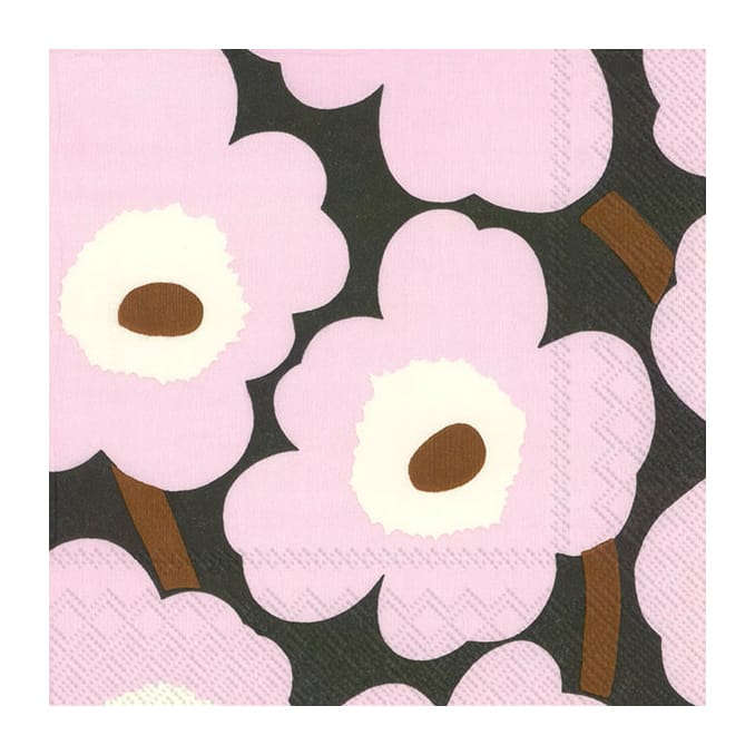 Guardanapos Unikko 33x33 cm, 20 unid. - Rose - Marimekko