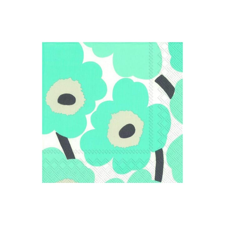 Guardanapos Unikko 33x33 cm, 20 unid., turquesa Marimekko