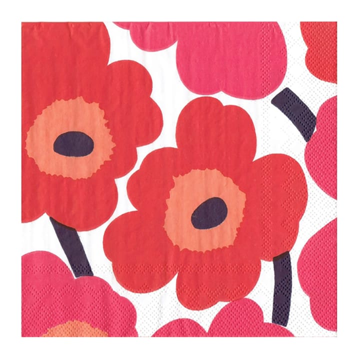 Guardanapos Unikko 33x33 cm, 20 unid. - vermelho - Marimekko