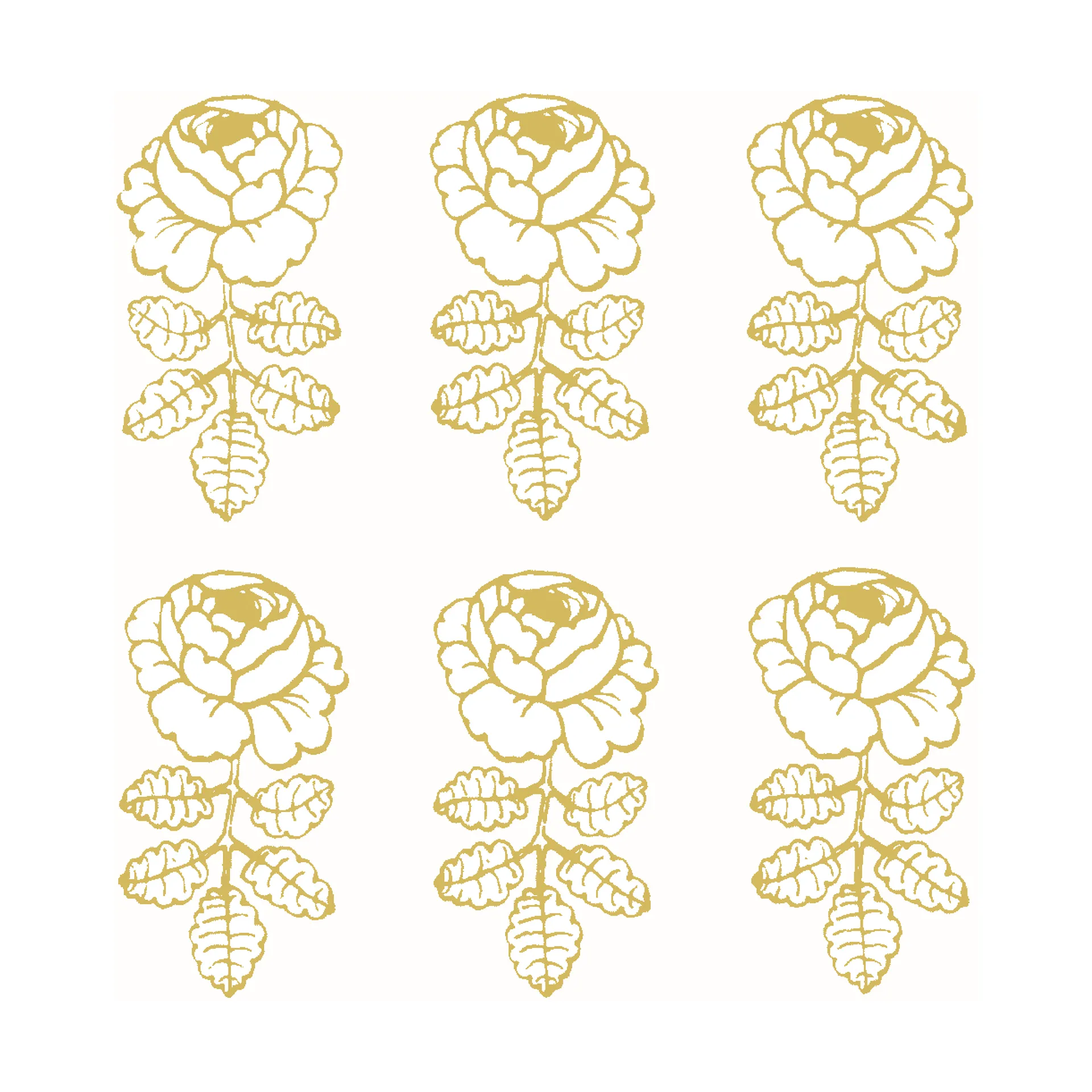 Guradanapo Vihkiruusu 33x33 cm, conjunto de 20, Gold-white Marimekko