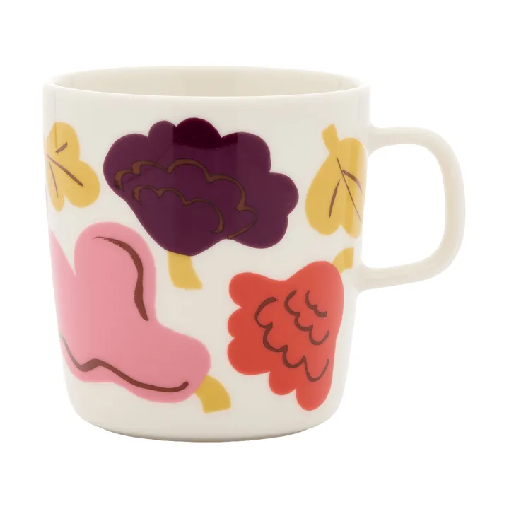 Kukasta Kukkaan caneca - White-pink-terrac-plum, 40 cl - Marimekko