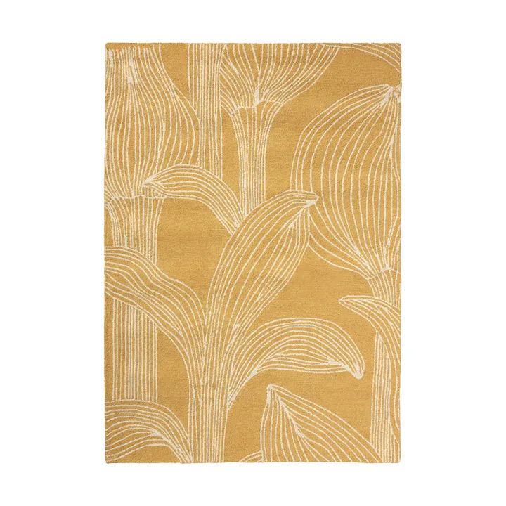 Kukat puhkeavat matte outdoor - Straw, 160x230 cm - Marimekko