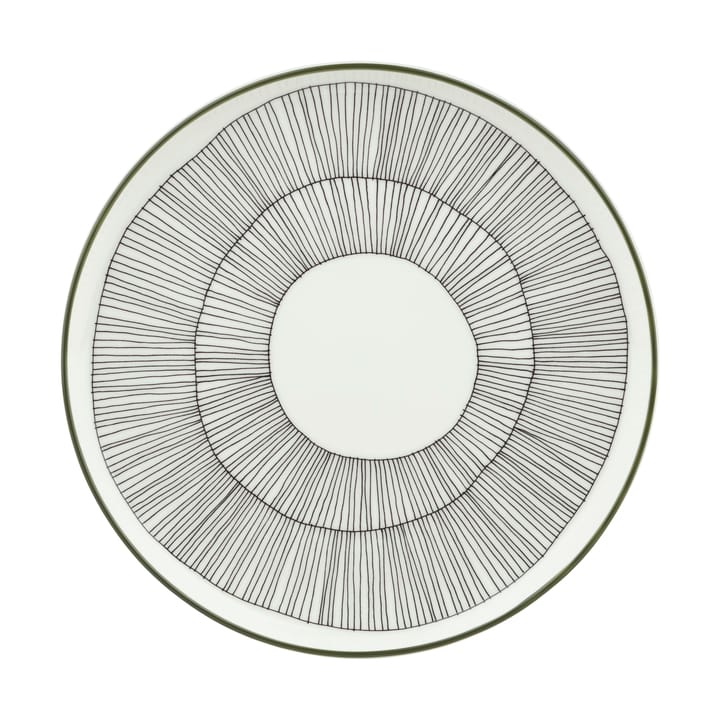 Kukat Puhkeavat prato Ø20 cm - Branco-verde floresta-preto - Marimekko