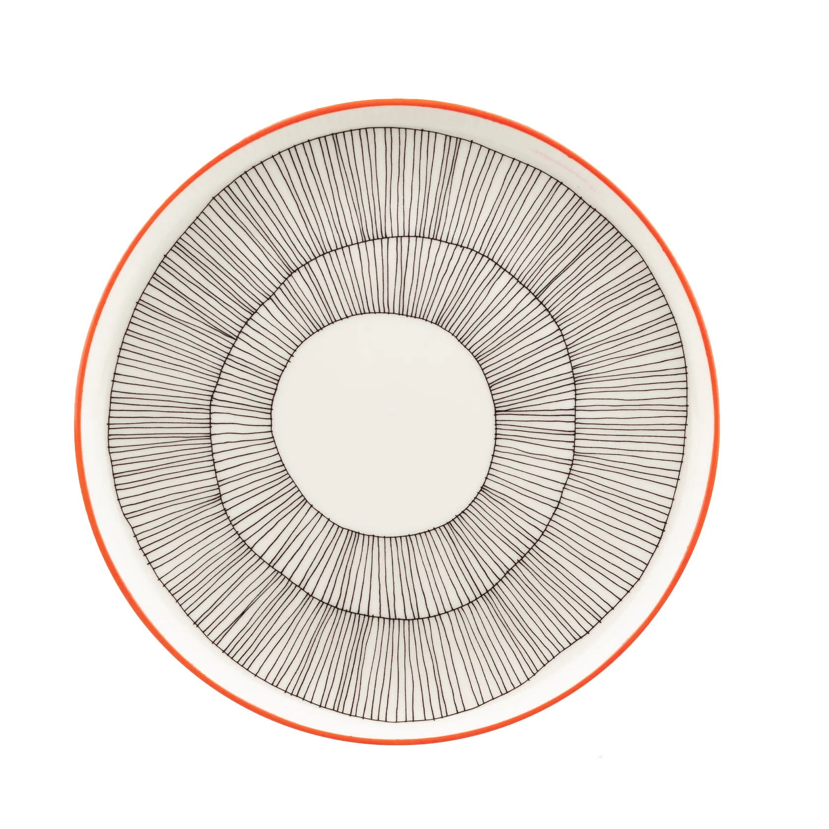 Kukat Puhkeavat prato Ø20 cm, White-black-orange Marimekko