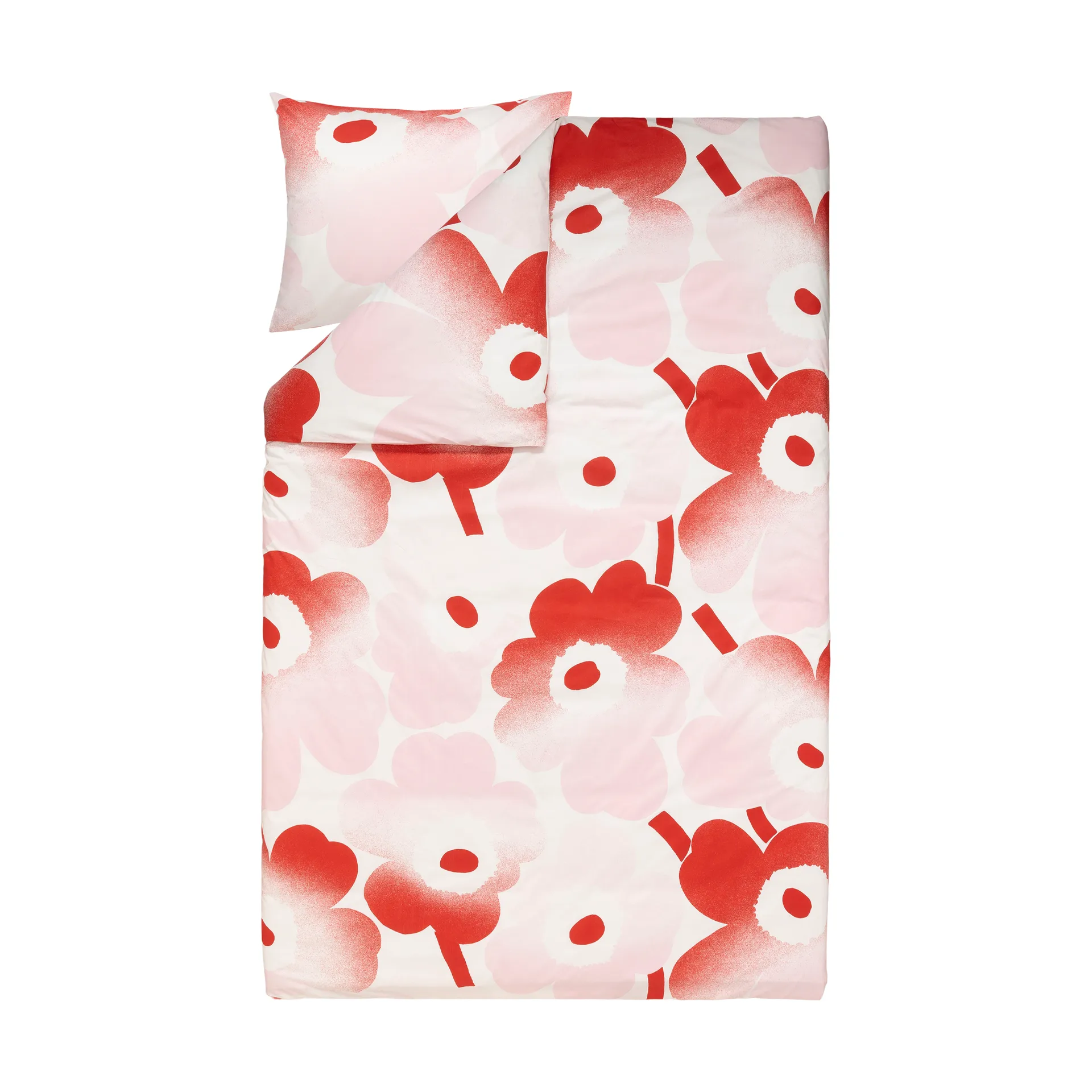 Lençóis de cama Unikko Häivähdys 150x210 cm, 50x60 cm, Rosa Marimekko