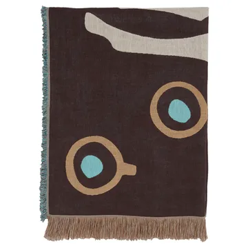 Manta Musta Tamma 130x180 cm - Catanho-branco-azul - Marimekko