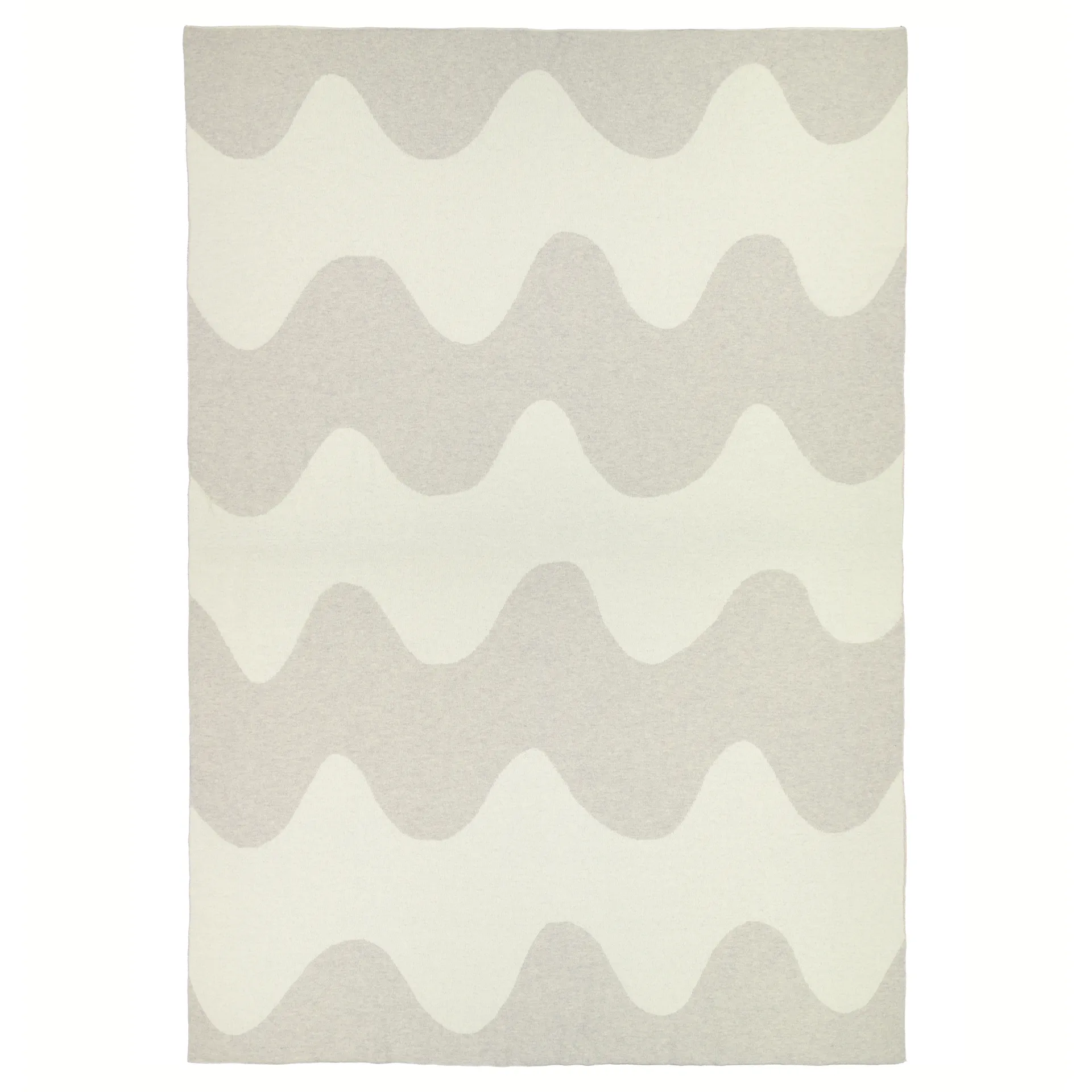 Manta tricotada Lokki 130x180 cm, beige-white Marimekko