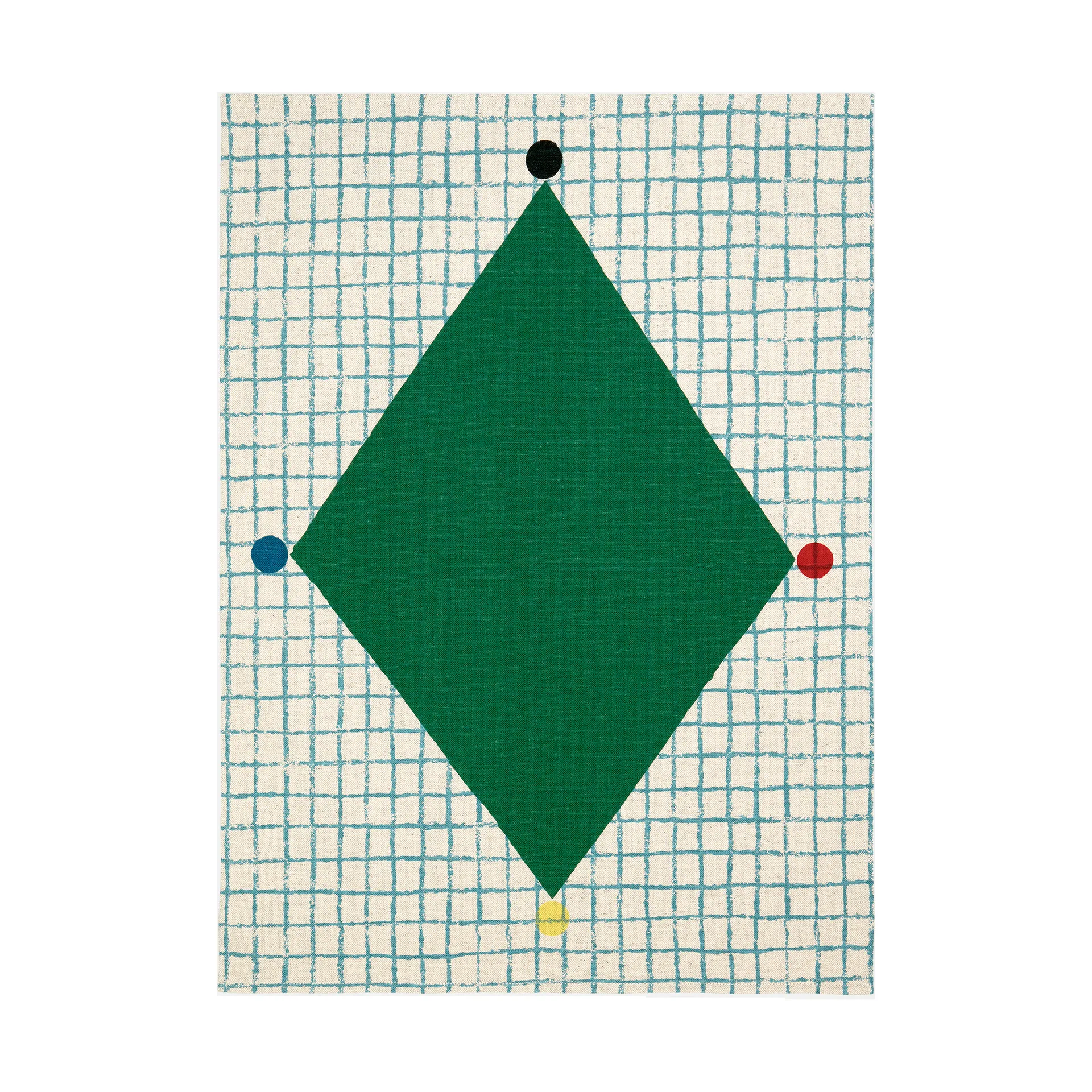 Pano de cozinha Kalendi & Losange 43x60 cm 2 un., Cotton-red-green Marimekko