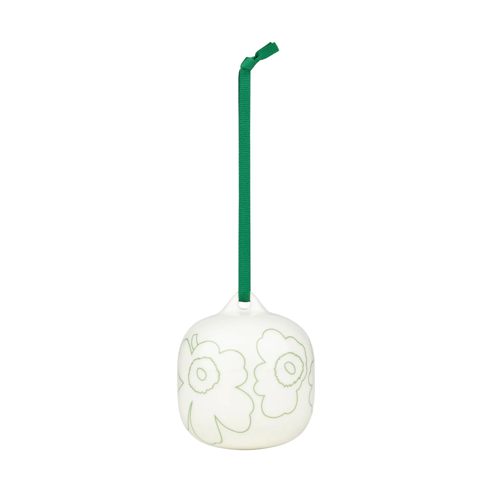 Pendente decorativo Piirto Unikko, Verde, 7x7 cm Marimekko