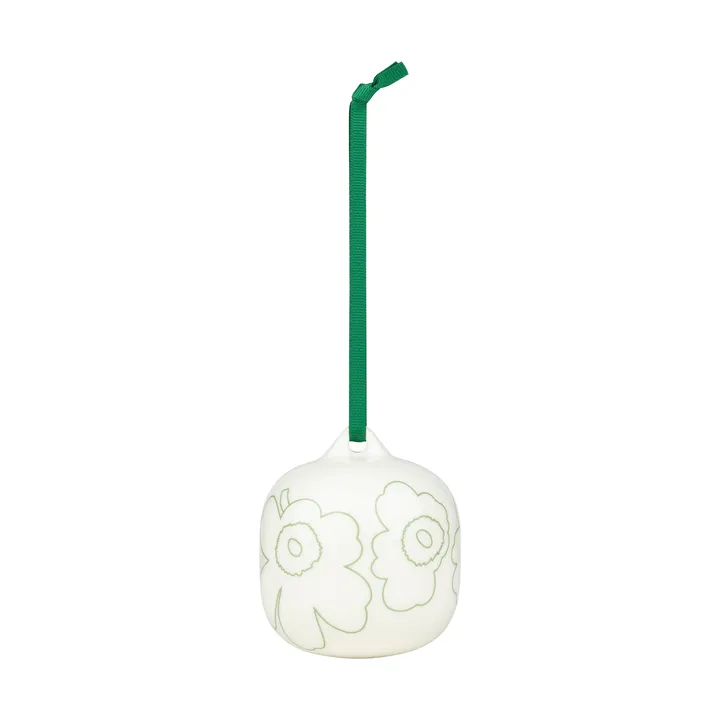Pendente decorativo Piirto Unikko - Verde, 7x7 cm - Marimekko