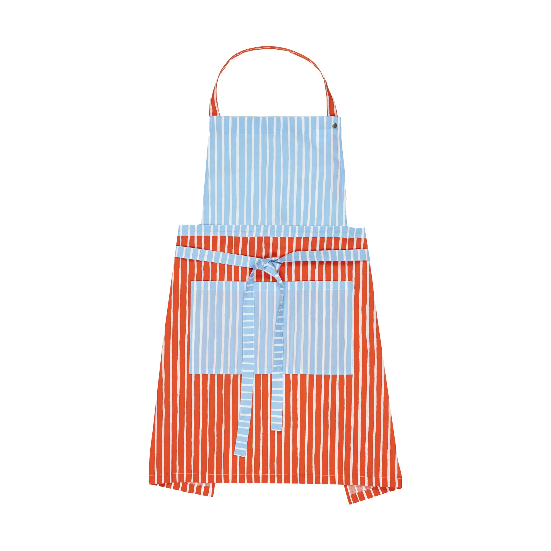 Piccolo avental, White-tomato red-light blue Marimekko