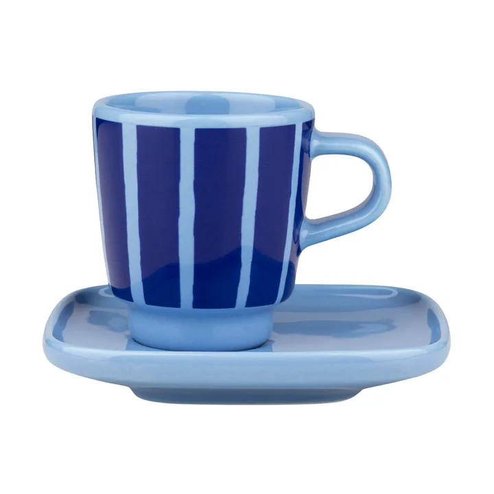 Piccolo chávena de espresso com pires - Azul claro-blue, 5 cl - Marimekko