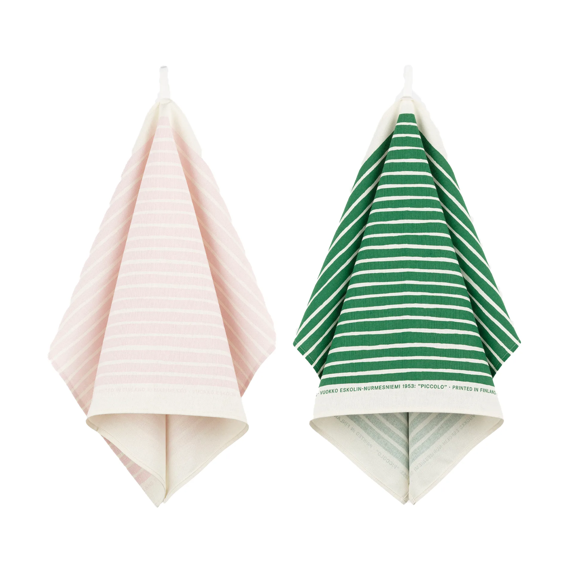 Piccolo Toalha de cozinha 43x70 cm 2 peças, Verde-rosa Marimekko