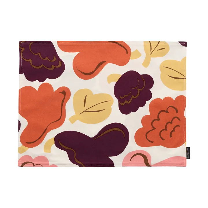 Pieni Kukasta Kukkaan Acryl base para prato - Off white-ameixa-rosa-terracota - Marimekko