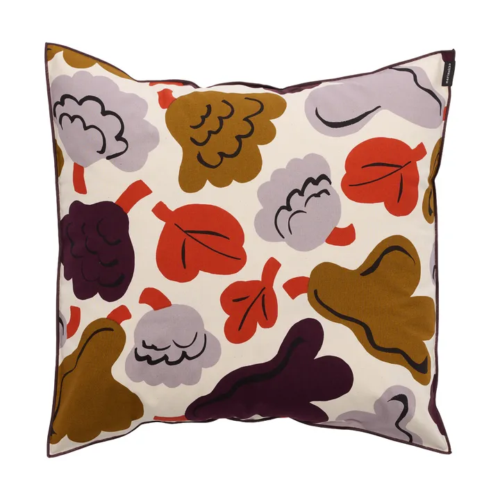 Pieni Kukasta Kukkaan capa de almofada - Hay-plum-bronze-terracotta, 50x50 cm - Marimekko