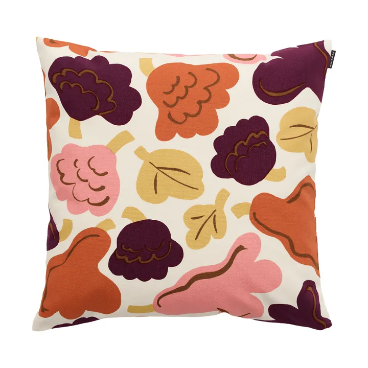 Pieni Kukasta Kukkaan capa de almofada - Off white-ameixa-rosa-terracota, 50x50 cm - Marimekko