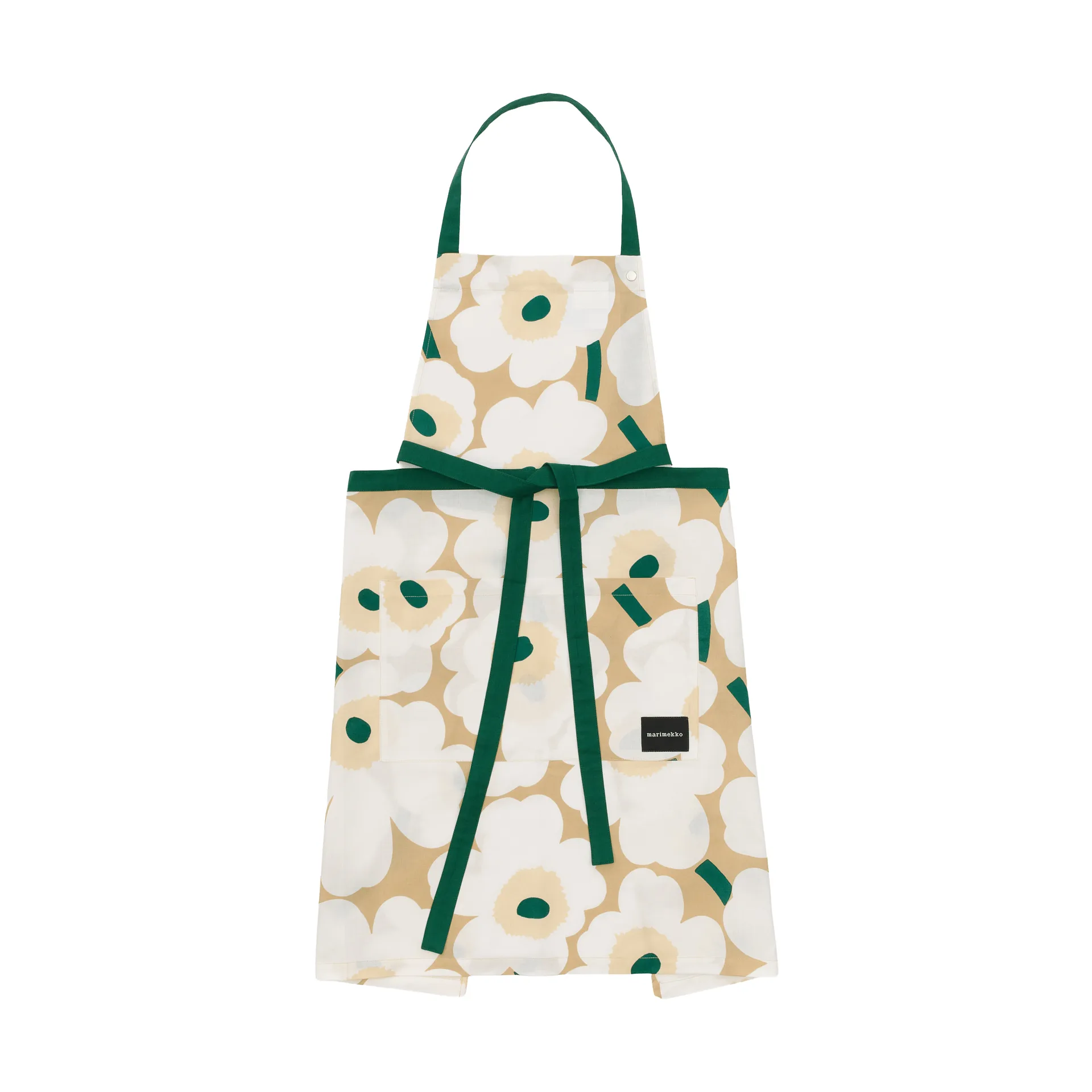 Pieni Unikko avental, Sand-white-hay-emerald Marimekko