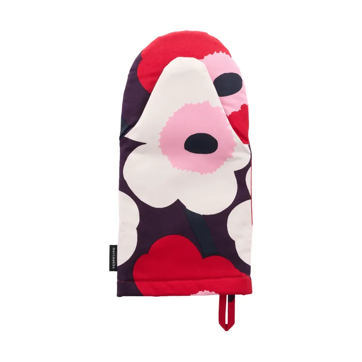 Pieni Unikko luva de forno - Plum-cranberry-off white-rose - Marimekko