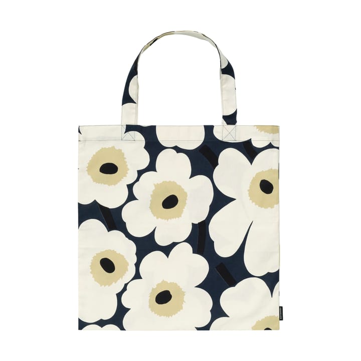 Pieni Unikko saco 44x43 cm - Azul meia-noite-creme-feno - Marimekko