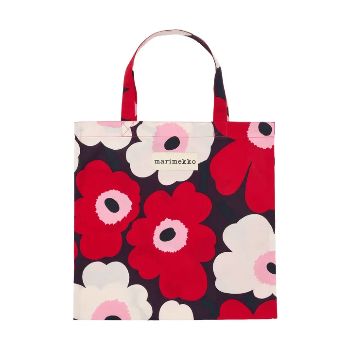 Pieni Unikko saco 44x43 cm - Plum-cranberry-off white-rose - Marimekko