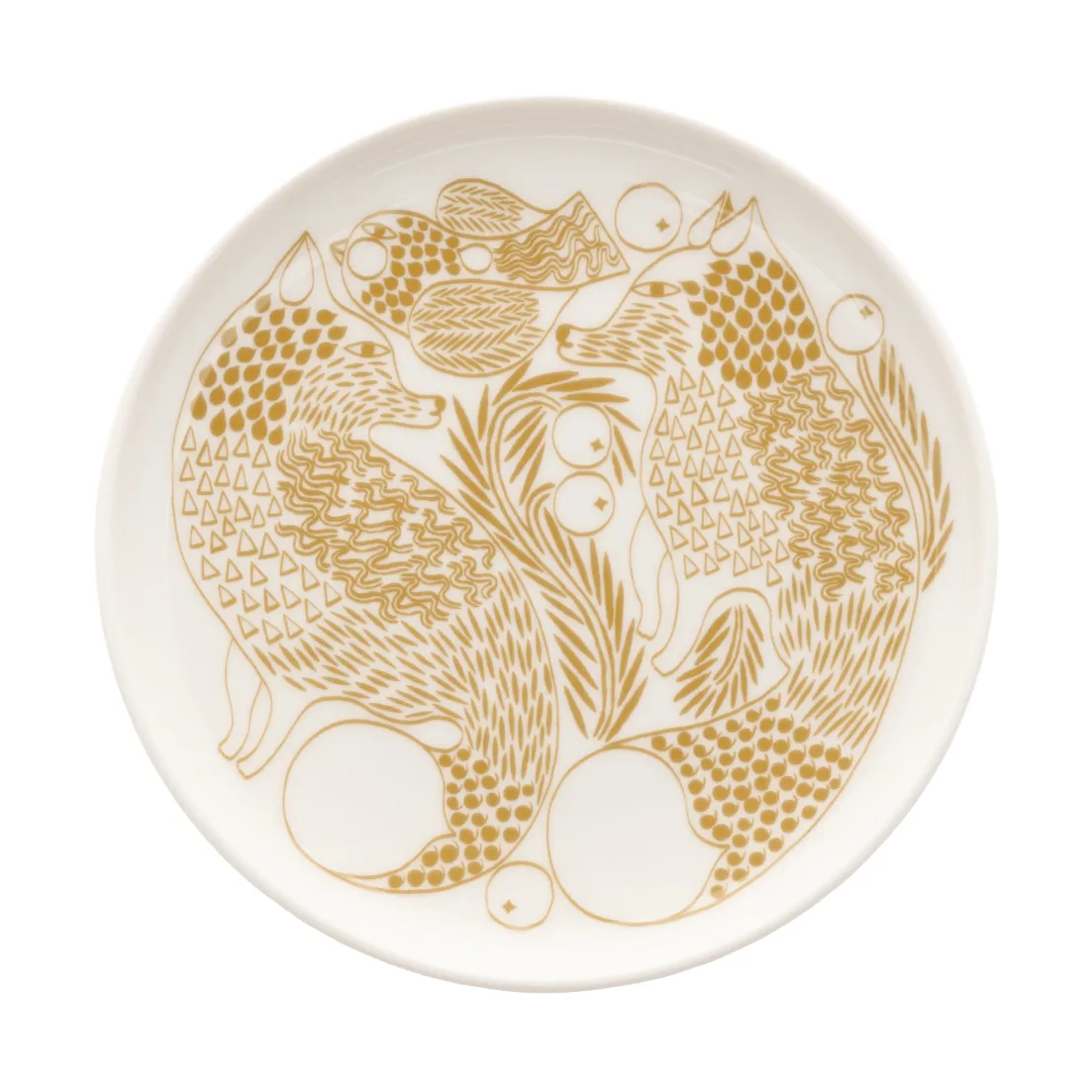 Piirto Ketunmarja prato de sobremesa, White-bronze castanho, Ø13,5 cm Marimekko
