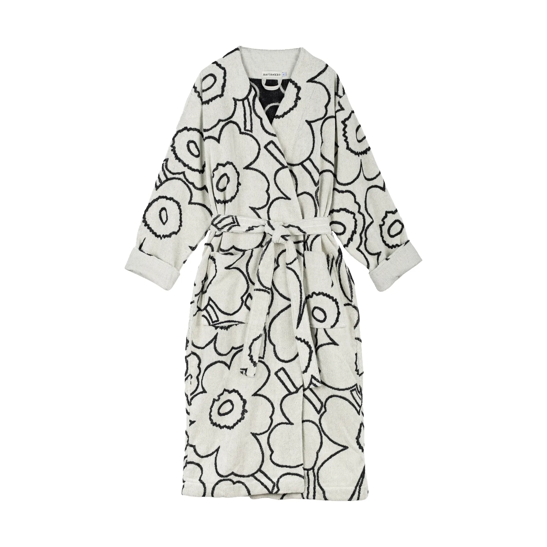 Piirto Unikko Roupão de banho preto  , S Marimekko