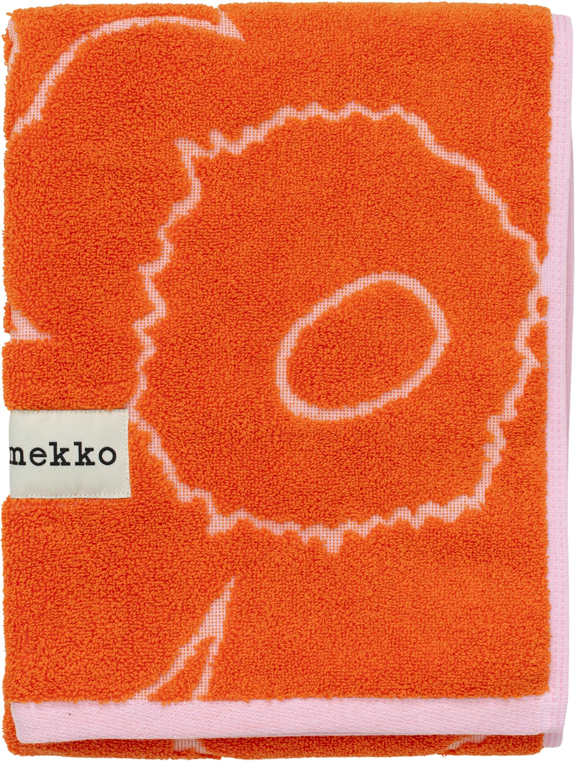 Piirto Unikko toalha 50x100 cm, Burnt orange-pink Marimekko
